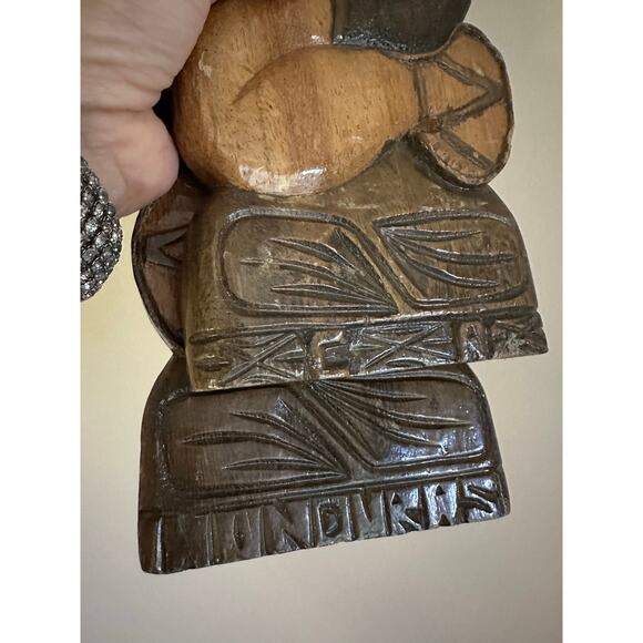 2 Vintage Hand Carved Wood Wall Hanging set Honduras  folk art figures plaques - Picture 11 of 14